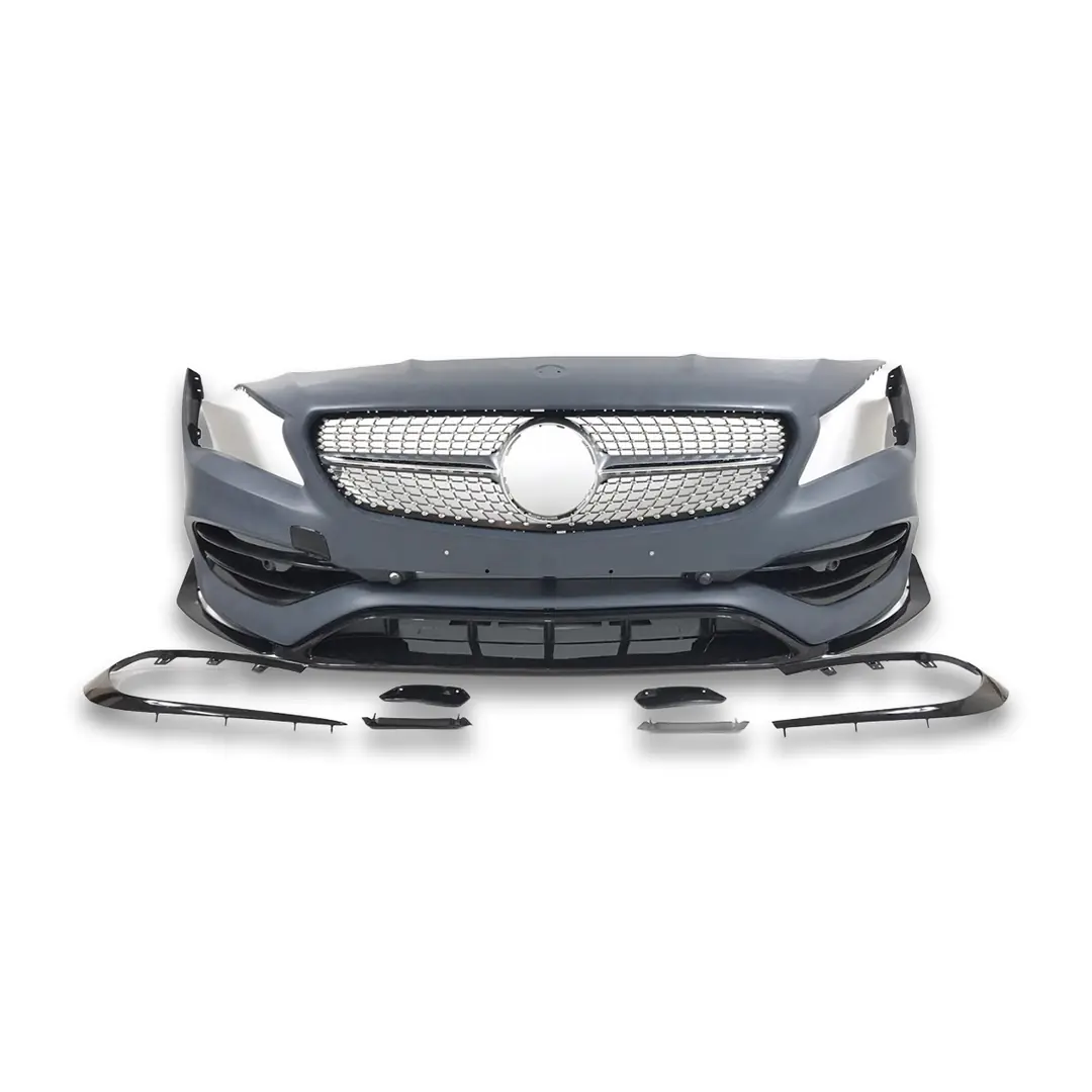 Mercedes-Benz CLA Serisi C117 CLA 45 Ön Tampon ve Twin-Blade Panjur Seti