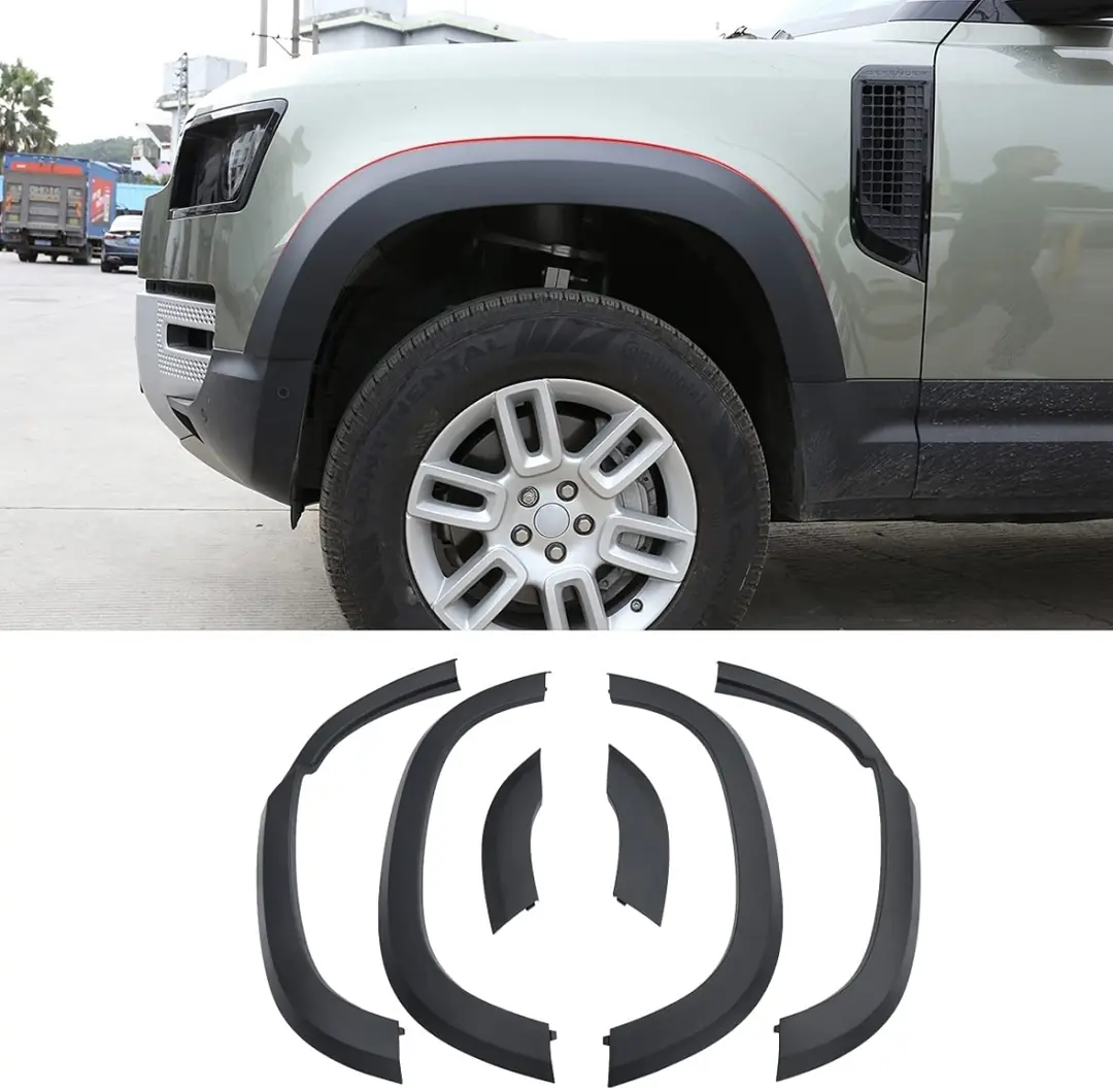 Land Rover Defender 110 Geniş Tip Çamurluk Dodik Seti Mat Siyah 4