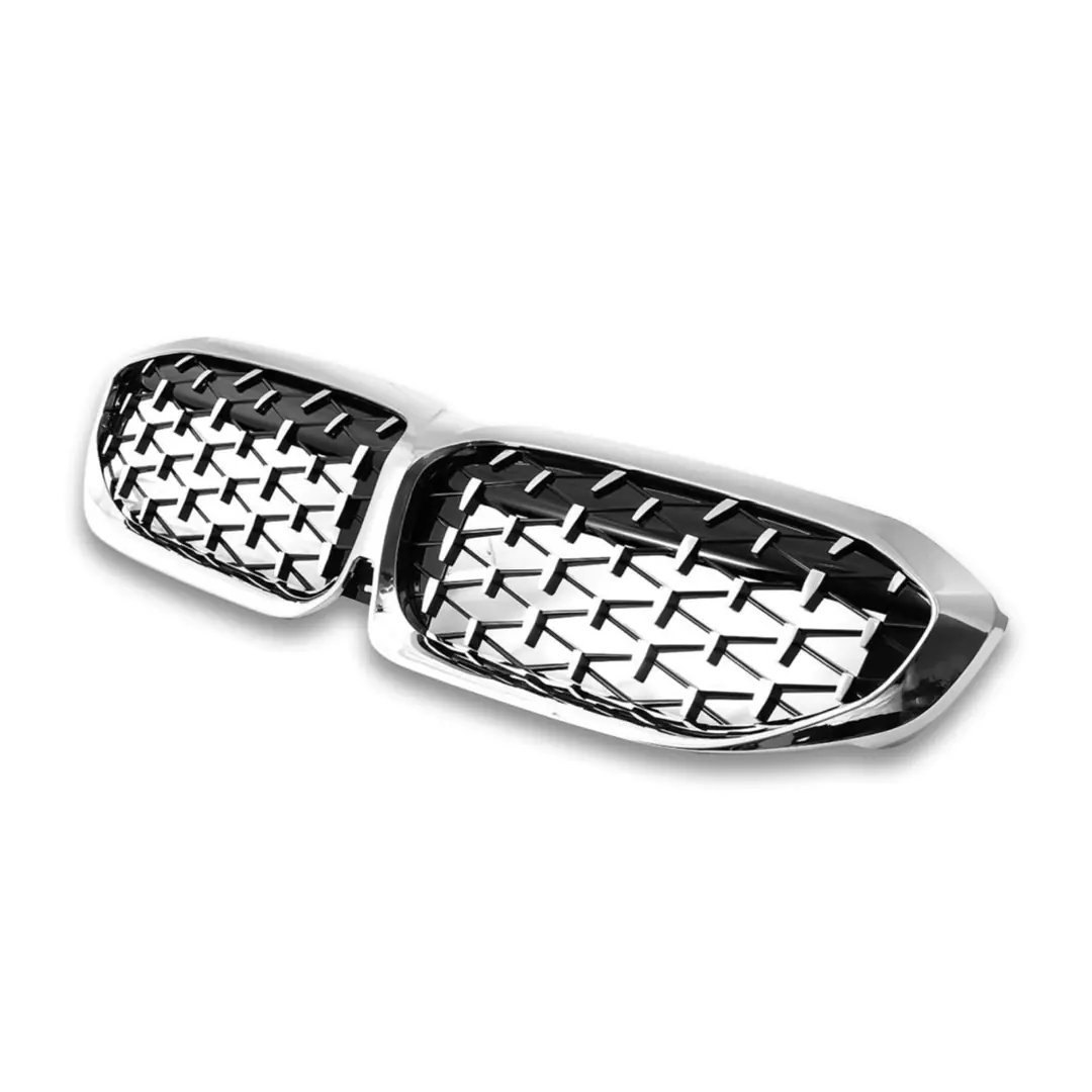 BMW 3 Serisi G20 Diamond Panjur Böbrek - Krom Çerçeve (2019+)