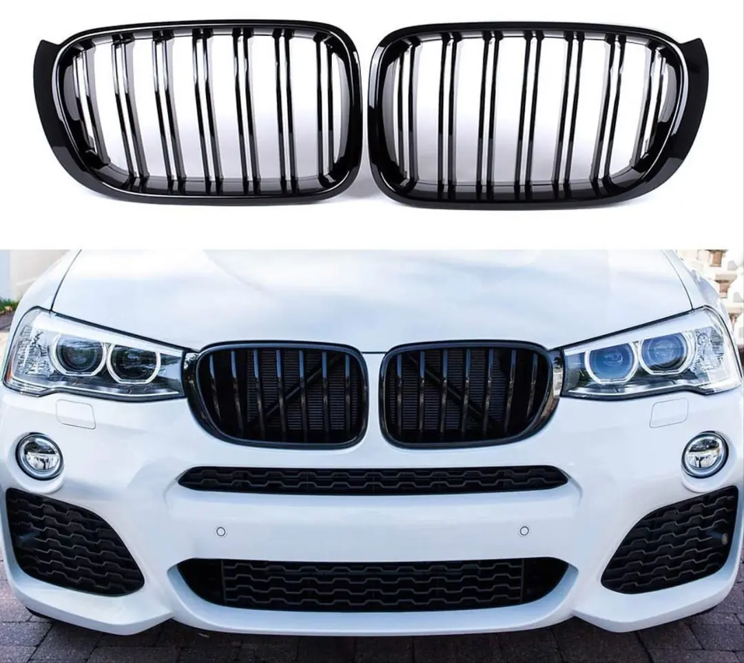 BMW X3 F25 Çift Çizgi  M Panjur Böbrek- Piano Black (2014-2018) 6