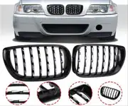 BMW 3 Serisi E46 Diamond Panjur/Böbrek Piano Black Çerçeve 6