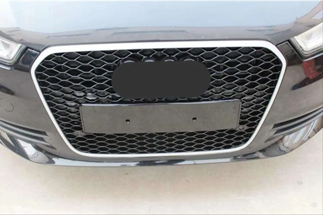 Audi A6 C7 RS6 Petek Panjur Krom Çerçeveli Piano Black 4