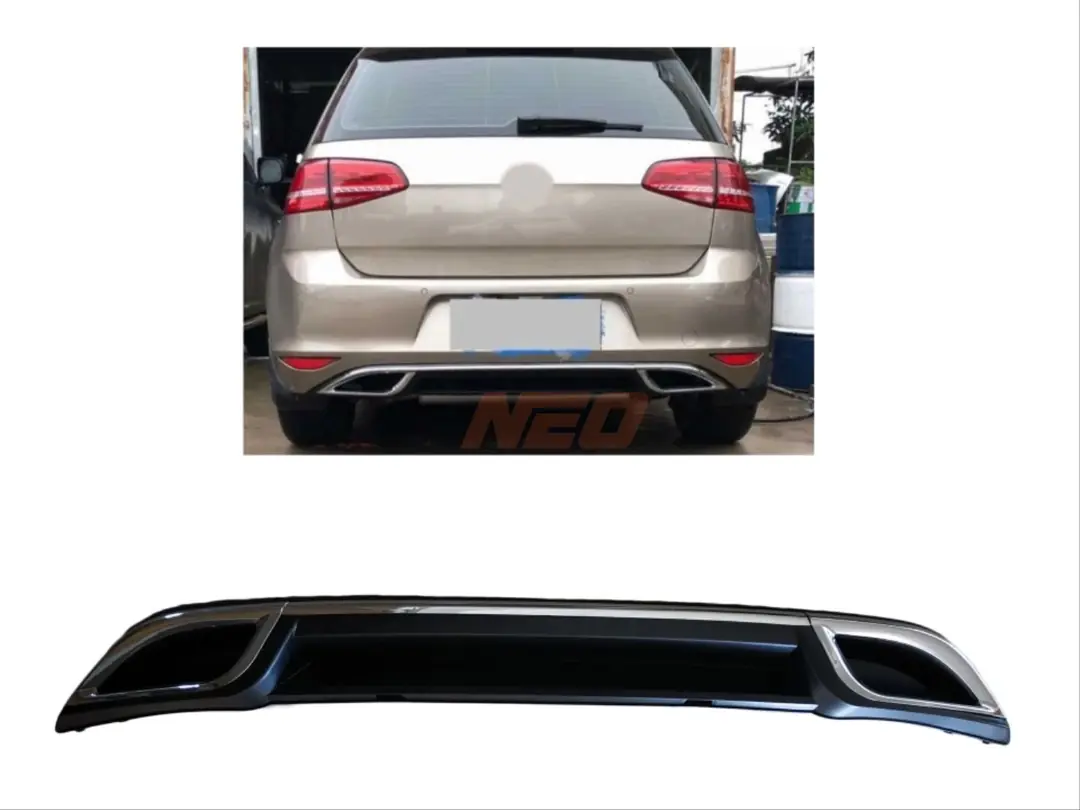 VW Golf 7 GTI Arka Difüzör Mat Siyah 6