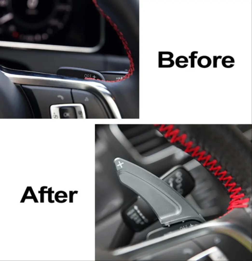 VW Golf 7/Tiguan/Passat B8 F1 Vites Paddle Shift Uzatma Seti Gümüş 4