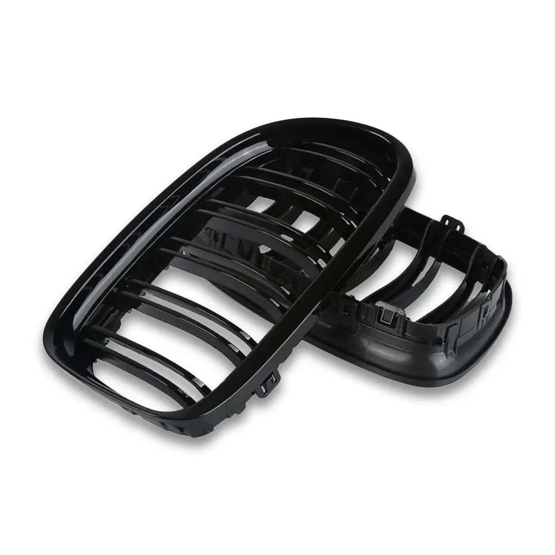 BMW 3 Serisi E90 M3 Çift Çizgi Panjur Böbrek - Piano Black (2008-2011) 4