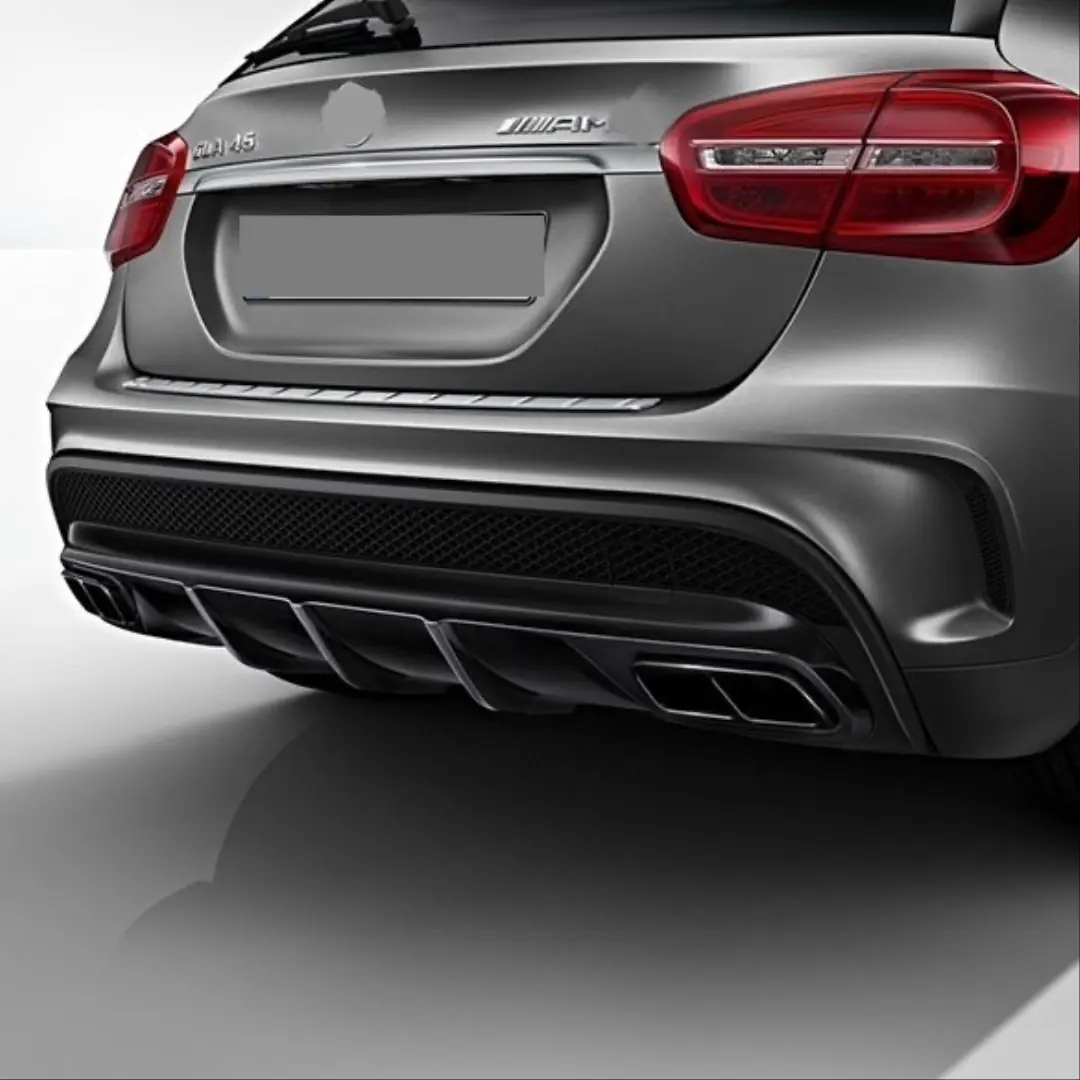 Mercedes GLA X156 GLA45 AMG Difüzör ve Egzoz Ucu Seti (AMG Paket İçin)