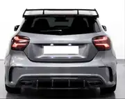 Mercedes-Benz A Serisi W176 Makyajsız A45 Difüzör ve Egzoz Seti Piano Black 4