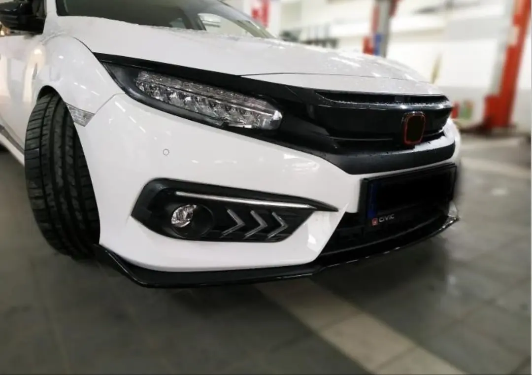Honda Civic FC5 Dizayn B Tek Parça Ön Tampon Eki (Boyasız) 4