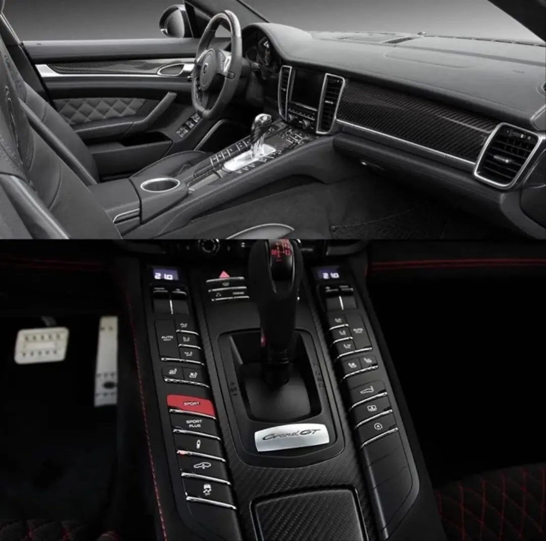 Porsche Panamera 970 2010-2016 Komple Gerçek Karbon Fiber İç Trim Seti 4