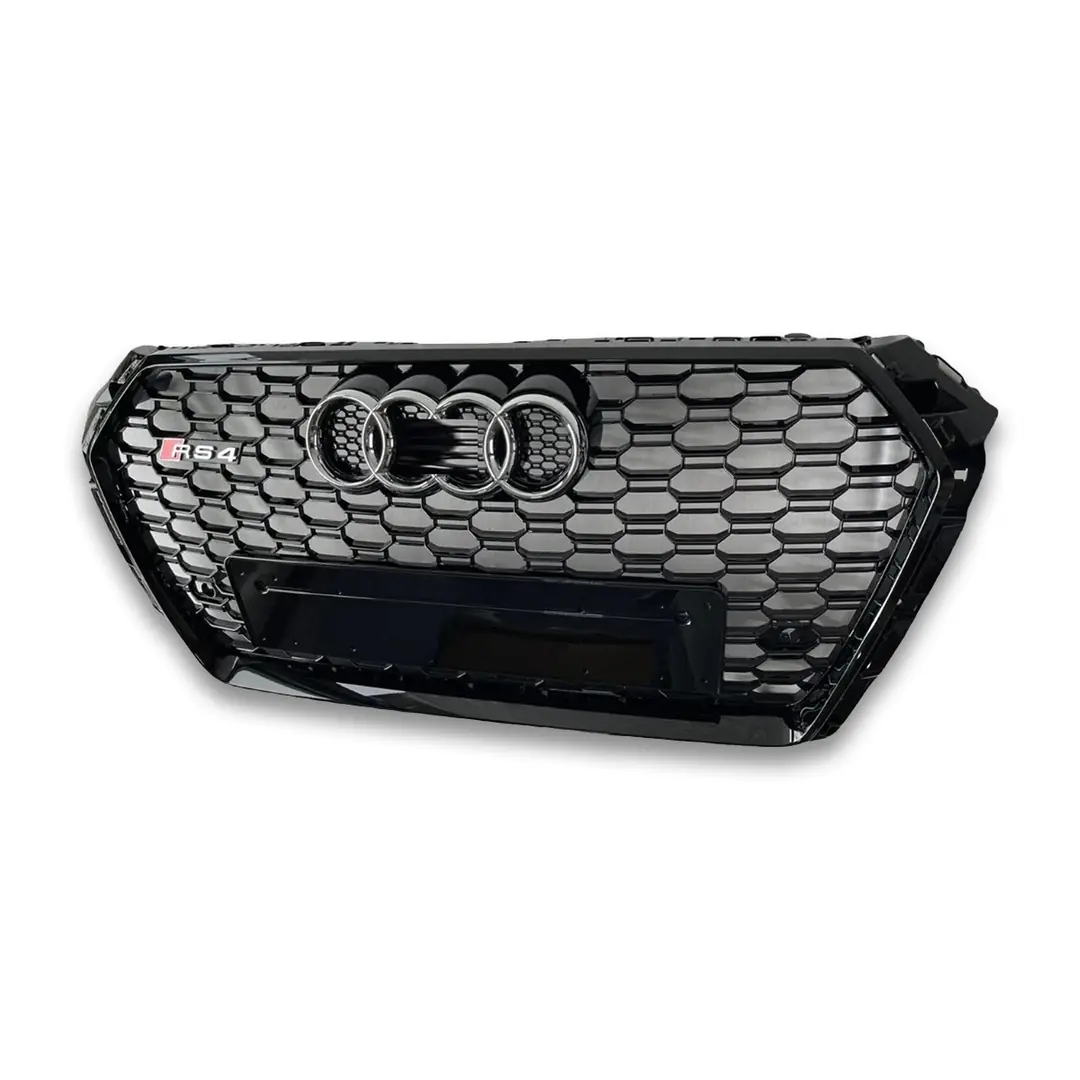 Audi A4 B9 RS4 Petek Panjur Full Siyah Piano Black 4