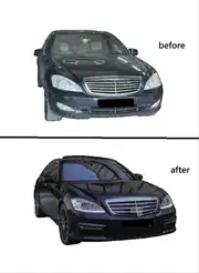 Mercedes S-Serisi W221 (05-09) için S63/S65 Facelift Body Kit 2