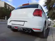 Volkswagen Polo 6C (14-17) GTI Arka Difüzör Seti Gümüş 3