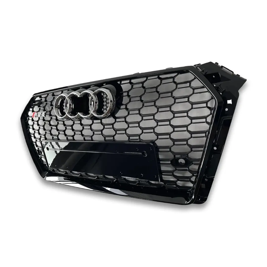Audi A4 B9 RS4 Petek Panjur Full Siyah Piano Black 5