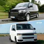 Volkswagen Transporter T5.1 / Caravelle 2010-2015 U-LED Kayar Sinyalli Far Seti 4