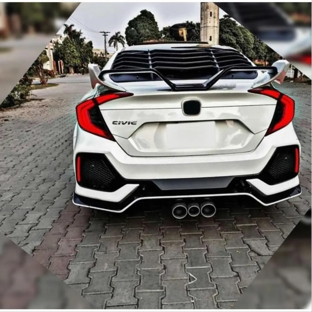 Honda Civic FC5 2016-2021 M Piano Black Bagaj Spoyleri 4