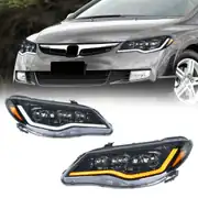 Honda Civic FD6 (06-11) 3 Mercekli Kayar Sinyalli Full LED Far Seti 2