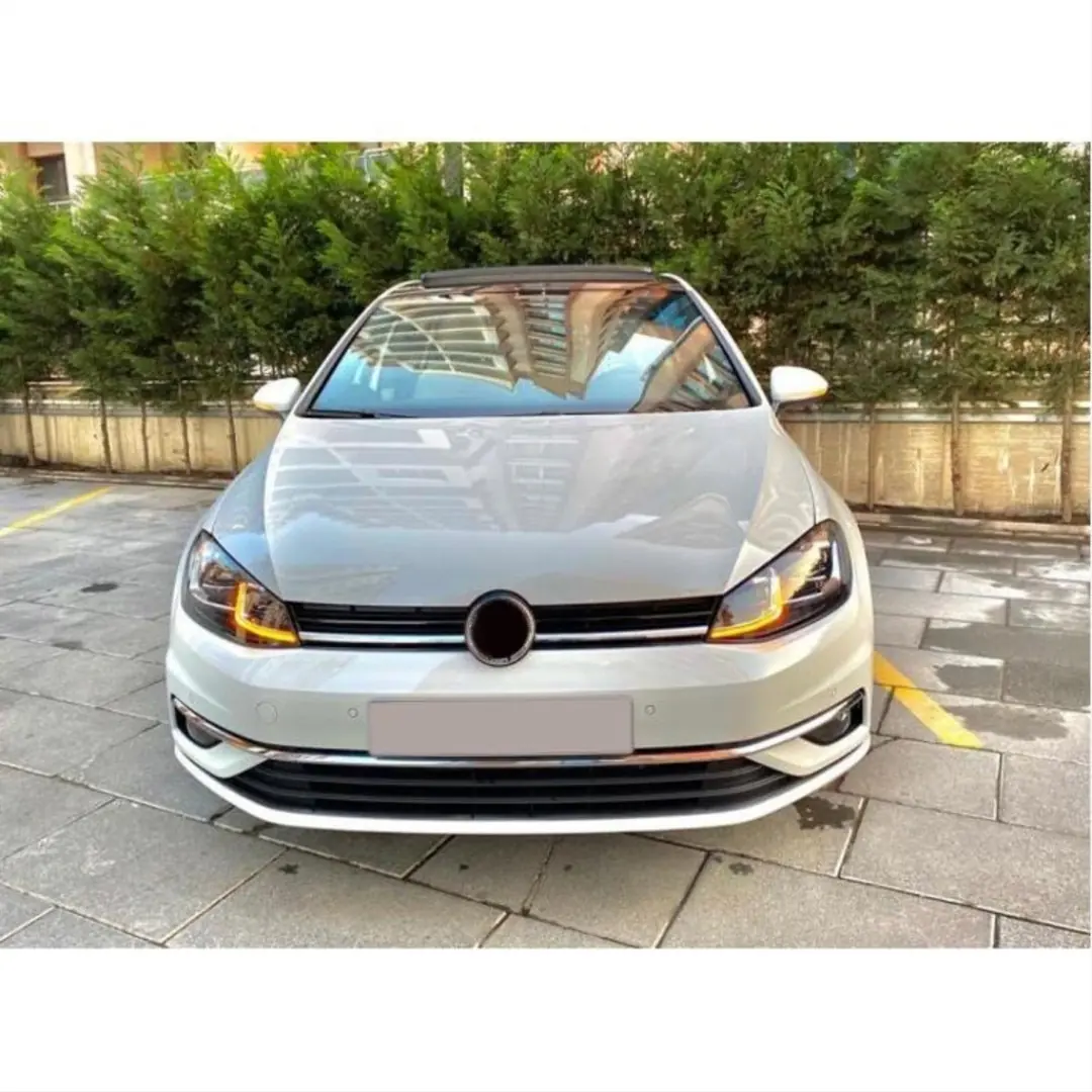 Volkswagen Golf 7.5 (Mk7.5) Çift J LED'li Gümüş Şeritli Far Seti 6