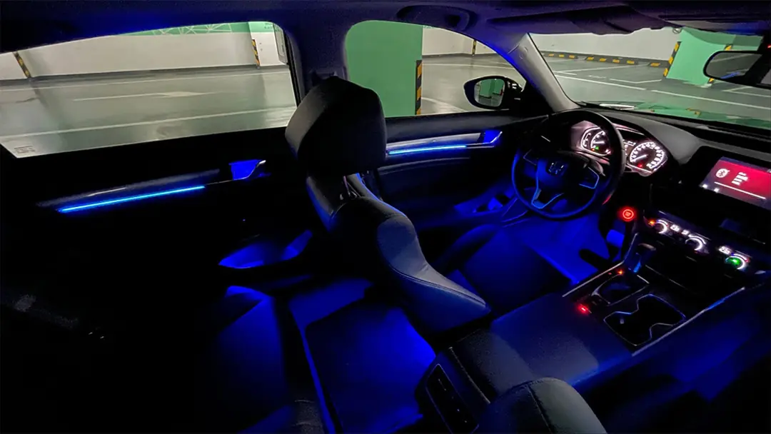 Honda Accord CV 64 Renk Ambiyans Aydınlatma ve Işıklı Tweeter Seti 6