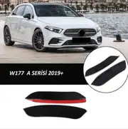 Mercedes-Benz A Serisi W177 2019 Sonrası Ön Tampon Yan Bıçakları 2 Parça Piano Black 2