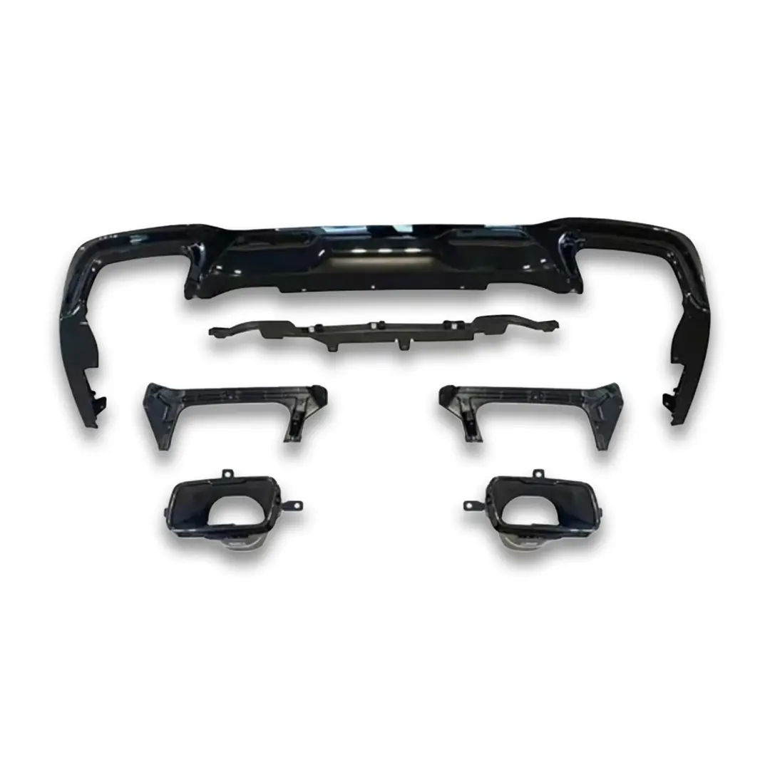 BMW F44 2 Serisi 2.35 Difüzör ve Egzoz Seti (M Tampon) - Piano Black