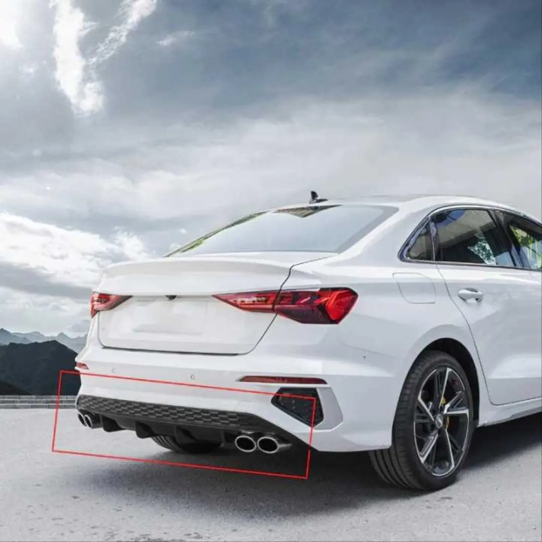 Audi A3 Sedan 8Y S-Line 2020+ S3 Piano Black Arka Difüzör 5