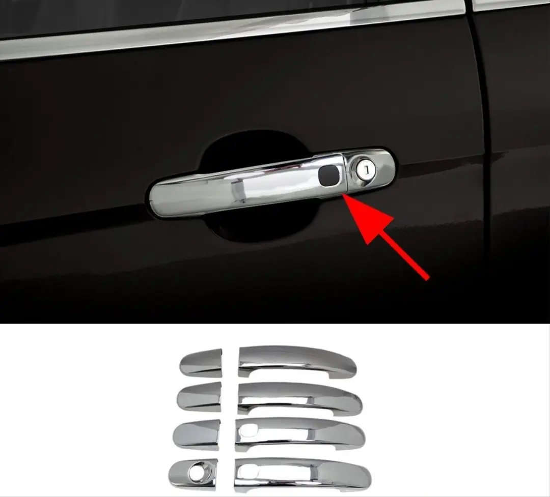 VW Golf 8 (MK8) Smart Key Uyumlu Kapı Kolu Kaplama Seti Krom 5