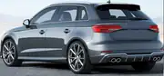 Audi A3 Sportback 8V Standart 2017-2020 S3 Arka Difüzör ve Egzoz Ucu Seti 3
