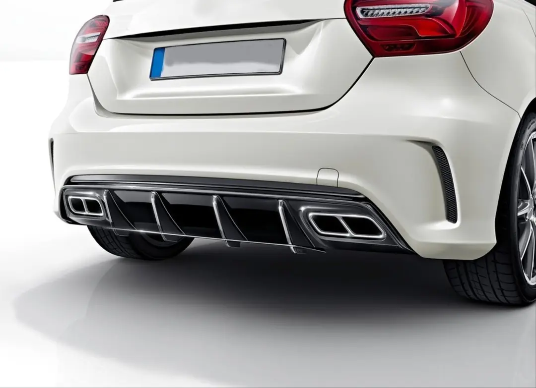 Mercedes-Benz A Serisi W176 Makyajsız A45 Difüzör ve Krom Egzoz Ucu Set 5