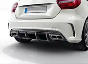 Mercedes-Benz A Serisi W176 Makyajsız A45 Difüzör ve Krom Egzoz Ucu Set 5