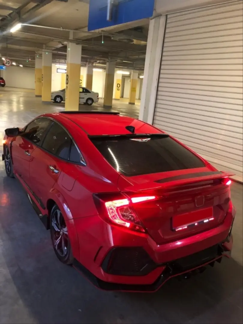 Honda Civic FC5 2016-2021 Si Kırlangıç Bagaj Spoyleri (Reflektörlü) 6