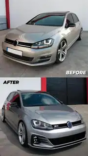 Volkswagen Golf 7 2013-2017 Makyajlı Kasa (7.5) GTI Dönüşüm Body Kit (Full Ön Set) 5