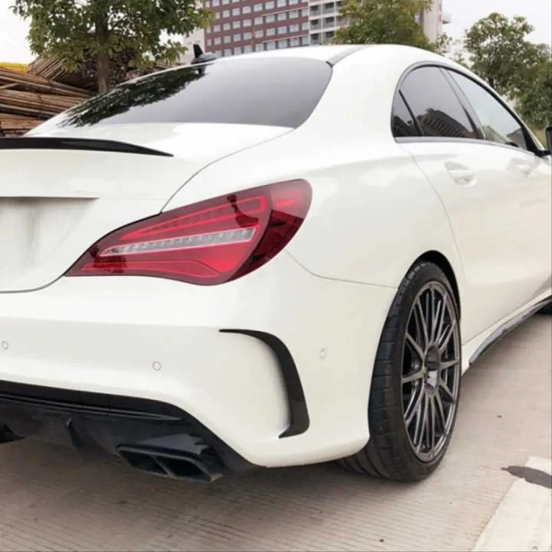 Mercedes-Benz CLA Serisi W117 AMG Arka Tampon Flap Seti Piano Black 4