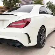 Mercedes-Benz CLA Serisi W117 AMG Arka Tampon Flap Seti Piano Black 4