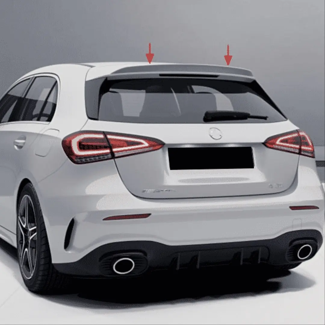 Mercedes-Benz A Serisi W177 Hatchback 2018+ A35 AMG Tavan Spoyler Kanatçıkları (Piano Black) 4