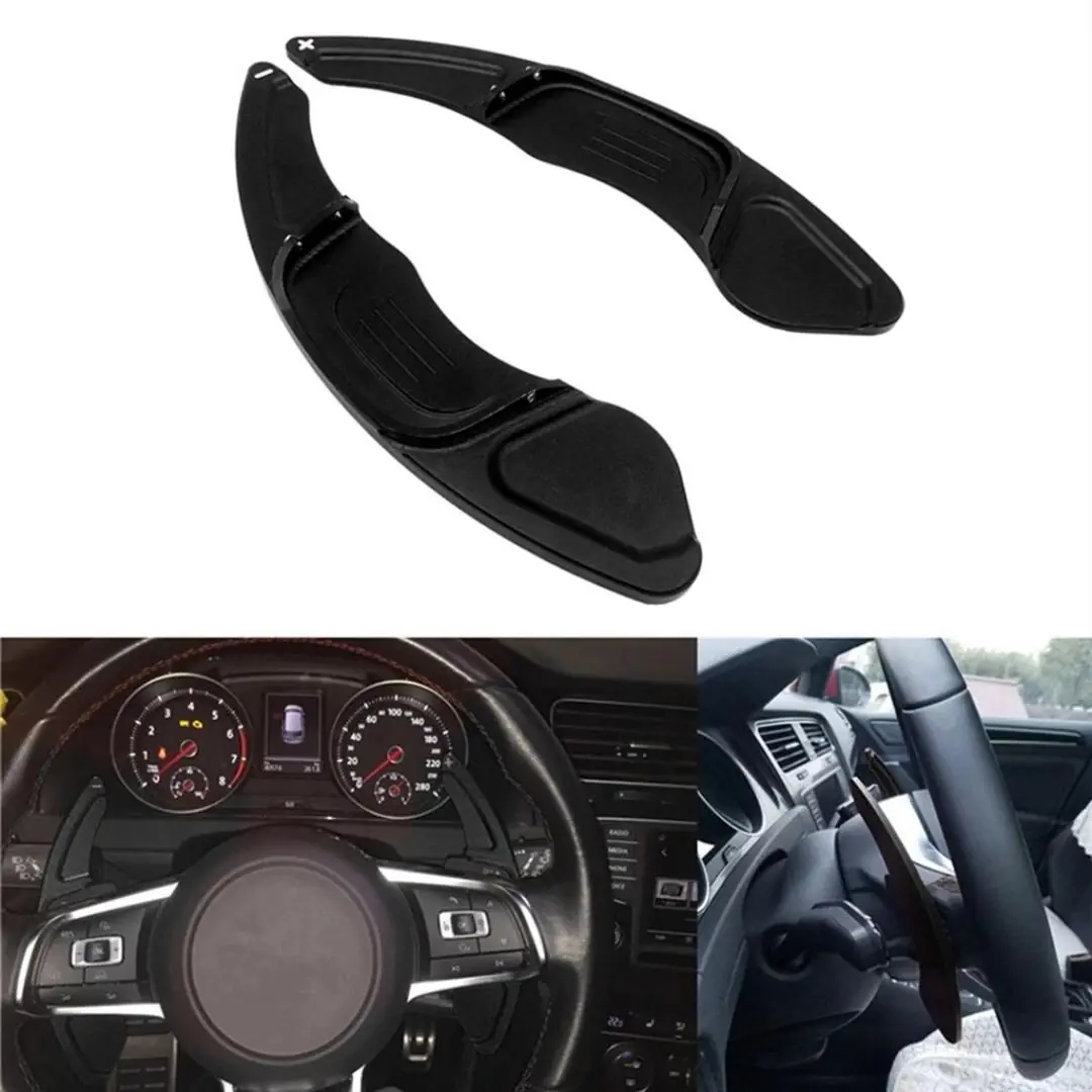 VW Golf 6/Scirocco/Passat Uyumlu F1 Paddle Shift Uzatma Seti Siyah 5