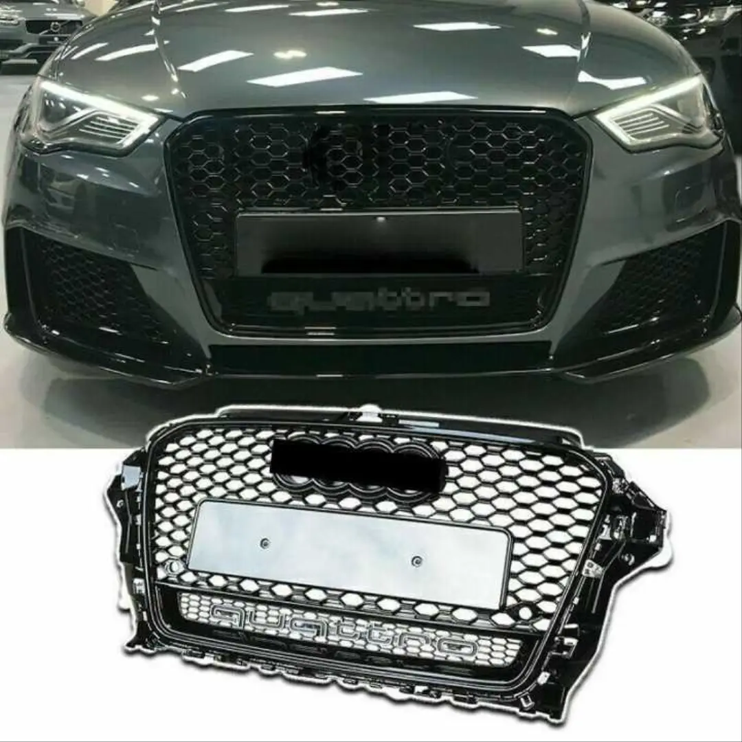 Audi A3 8V 2013-2016 RS3 Full Siyah Ön Panjur 4