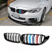 BMW 4 Serisi F32 M4 Çift Çizgi Panjur Böbrek - M Renk (2013-2019) 5