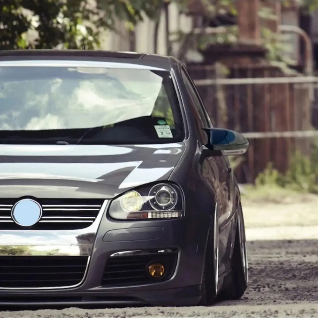 VW Golf 5/Jetta/Passat Uyumlu Ayna Kapağı Seti Piano Black 5