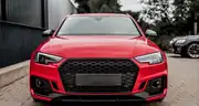 Audi A4 B9 RS4 Petek Panjur Full Siyah Piano Black 6