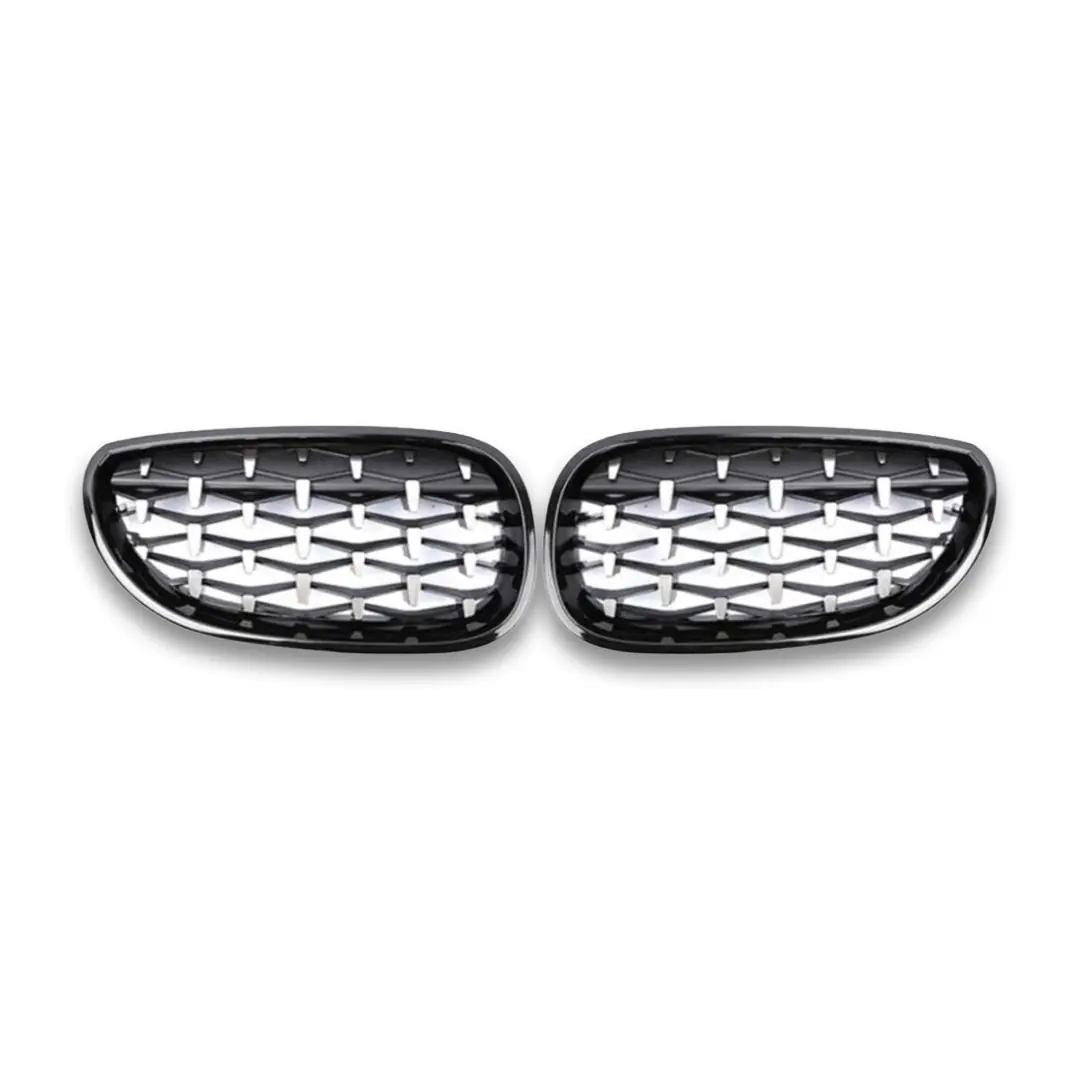 BMW 5 Serisi E60 Diamond Panjur / Böbrek Piano Black Çerçeve