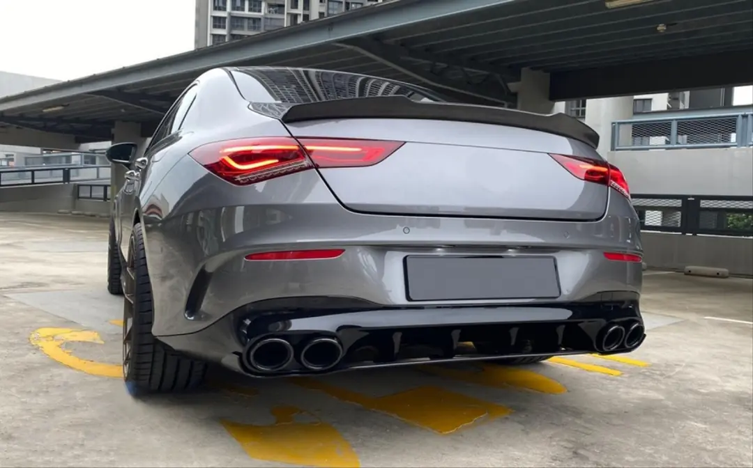 Mercedes CLA W118 CLA45 AMG Difüzör ve Siyah Egzoz Seti (AMG Paket İçin) 6