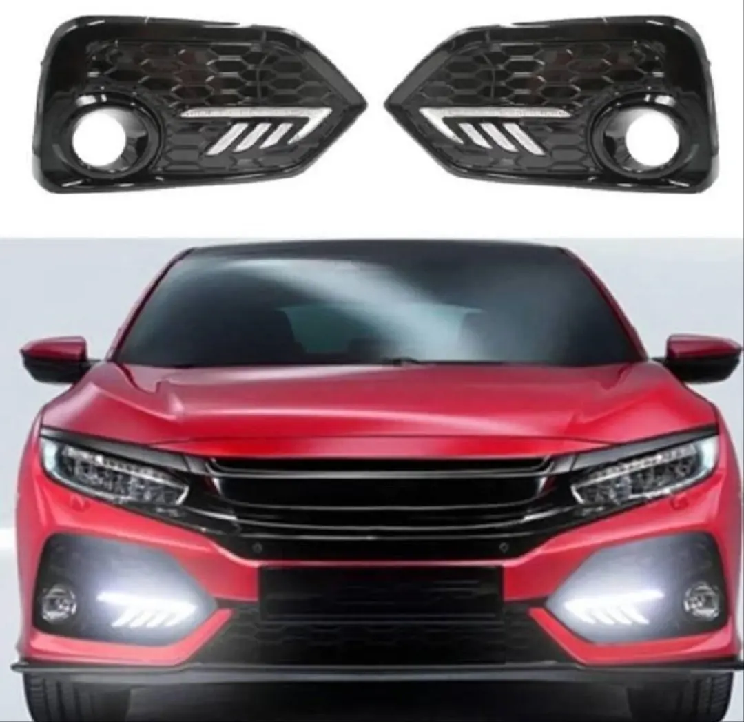 Honda Civic Hatchback FK7 2017-2019 Kayar Sinyalli Gündüz Farı Seti 4