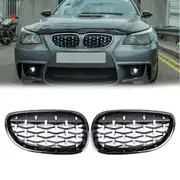 BMW 5 Serisi E60 Diamond Panjur (Böbrek) Krom Çerçeve (2004-2009) 6