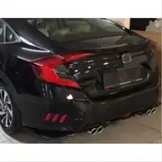 Honda Civic FC5 Sedan 4 Çıkışlı Arka Tampon Difüzörü Piano Black 1