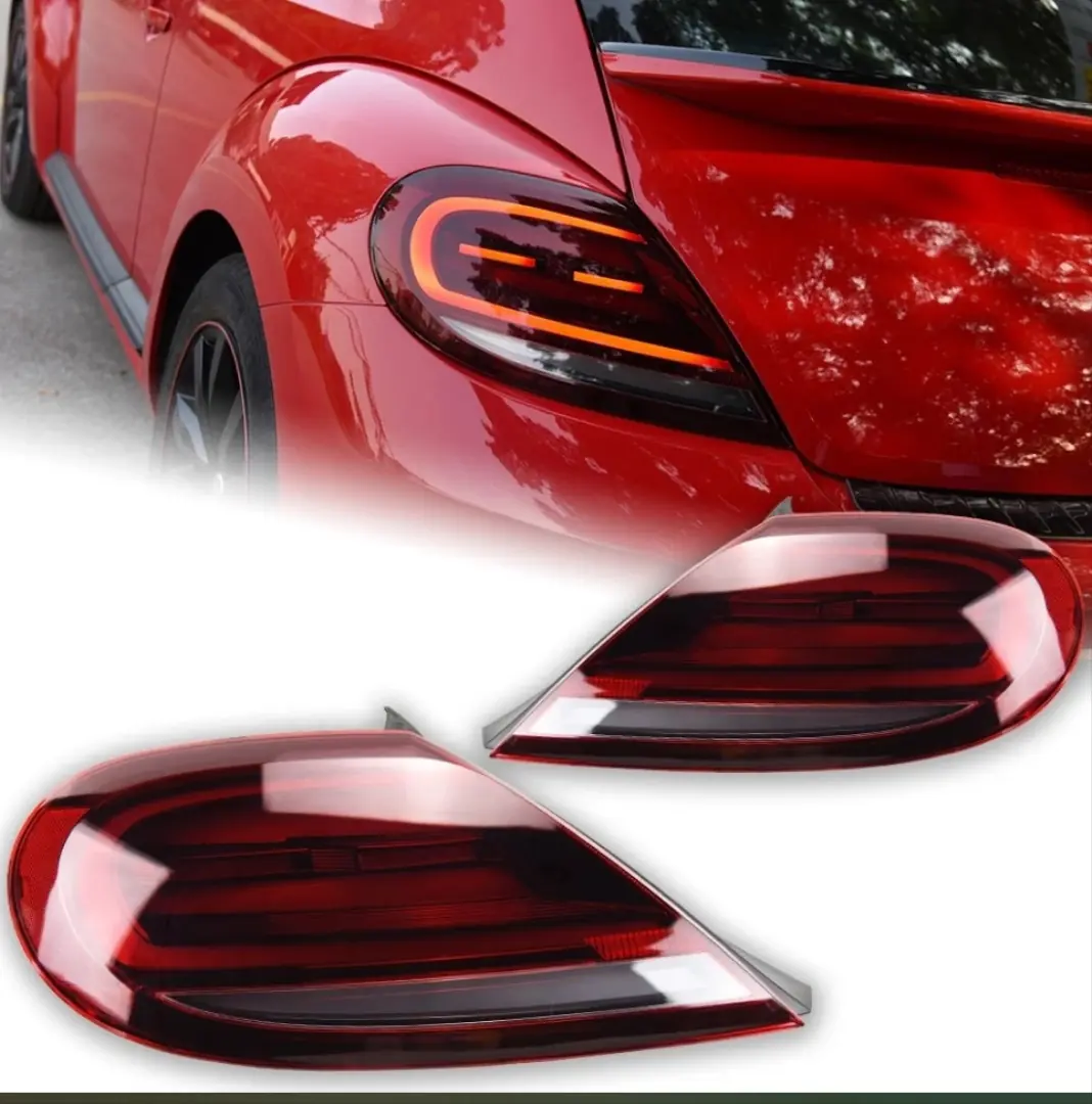 Volkswagen Beetle A5 2012-2019 Kayar Sinyalli Full LED Stop Seti (Füme) 4