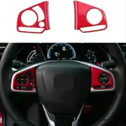 Honda Civic FC5/FK7 Direksiyon Çerçeve Kaplama Seti Kırmızı (2 Parça) 3