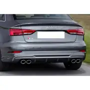 Audi A3 Sedan 8V S-Line 2017-2020 S3 Arka Difüzör ve Egzoz Ucu Seti 5
