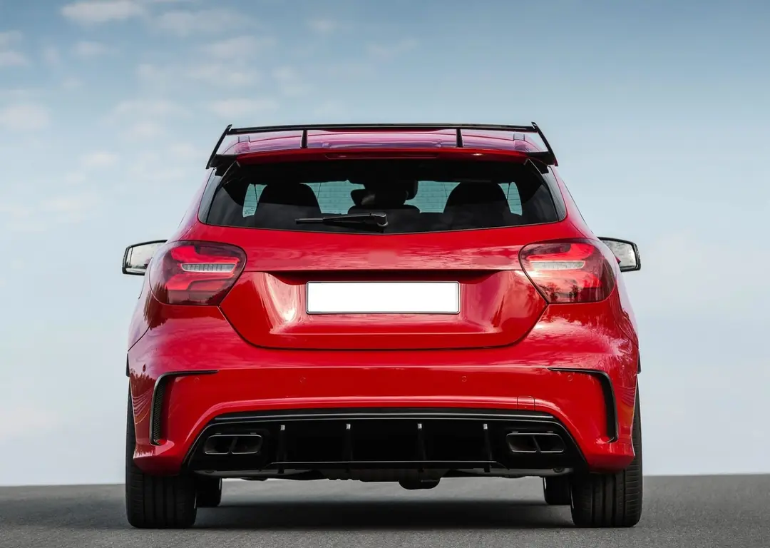 Mercedes-Benz A Serisi W176 Makyajlı A45 Difüzör ve Egzoz Seti Siyah 5