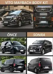 Mercedes Vito W447 (16-23) için V-Class Maybach Tampon ve Panjur Seti 2