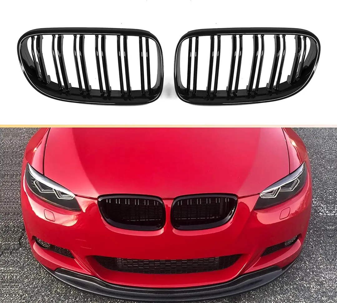 BMW 3 Serisi E92 LCI Çift Çizgi M3 Panjur / Böbrek -  Piano Black (2010-2013) 6